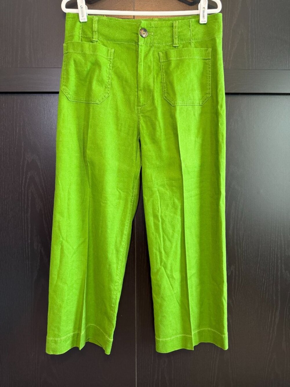 Maeve Anthropologie The Colette Wide Leg Linen Blend Crop Pants 29 Retro Boho
